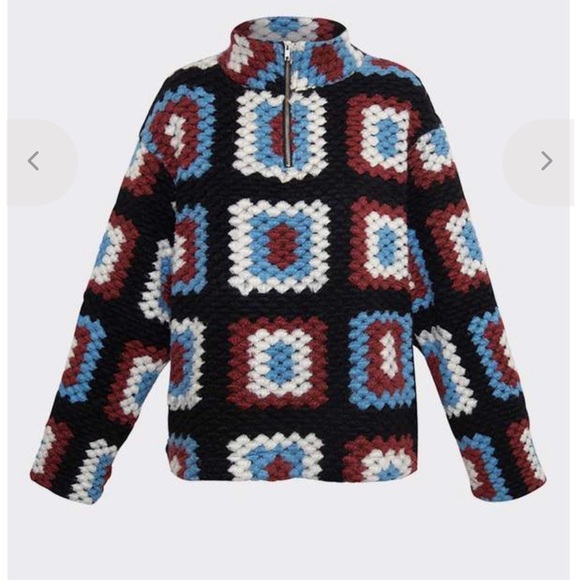 Damson Madder Agnes Crochet Half Zip Pullover Size 4 - Picture 3 of 13